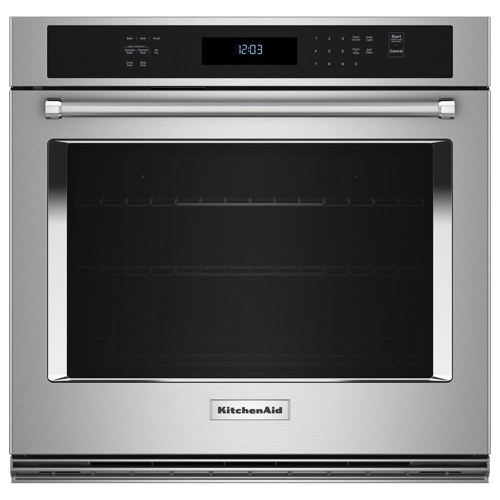 KitchenAid 30" Single Wall Oven with Air Fry Mode in PrintShield Stainless Steel, , large