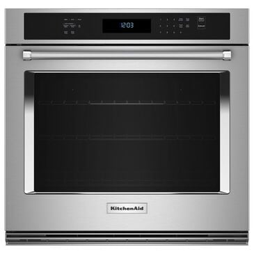 KitchenAid 30" Single Wall Oven with Air Fry Mode in PrintShield Stainless Steel, , large