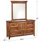 Sunset Bay Urban Rustic Dresser and Mirror in Rustic Brown, , large