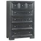 Furniture of America Hatton Cross 5 Drawer Chest in Weathered Black, , large