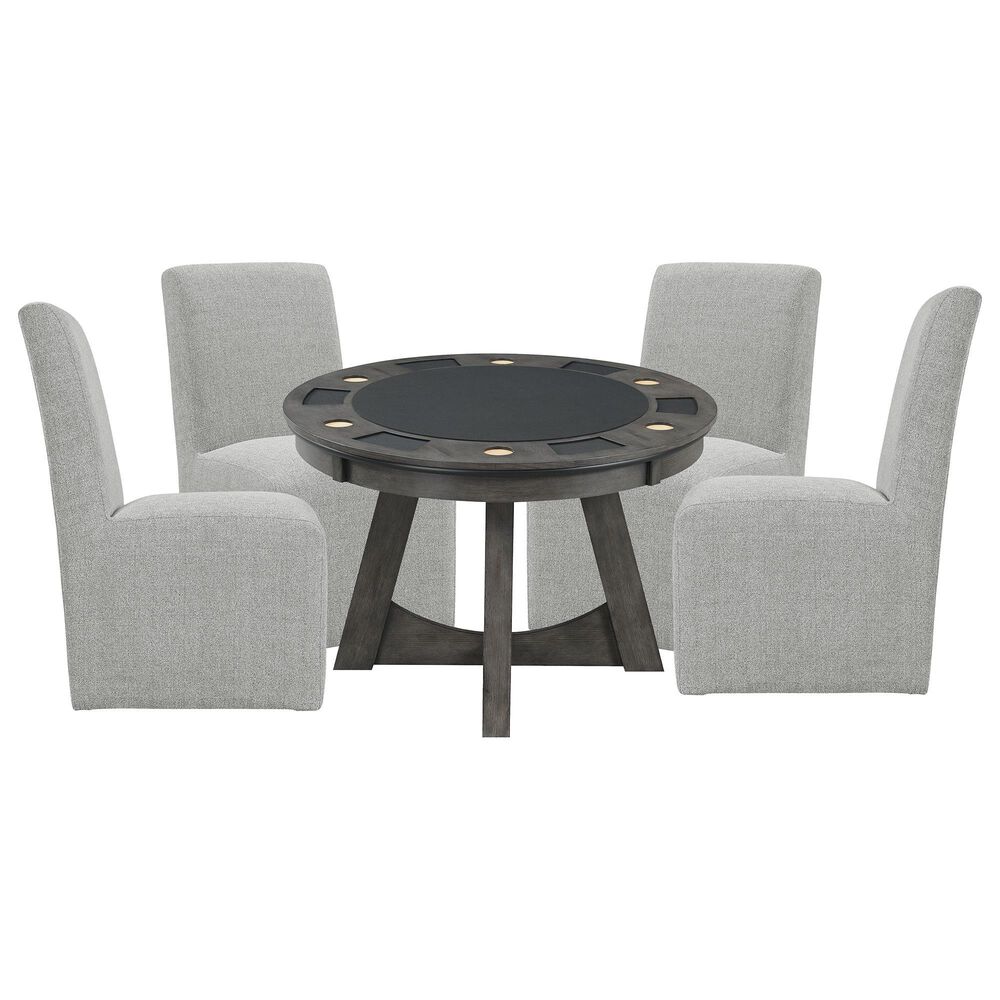ELEMENTS Prince and Nero 5-Piece Game Table Set in Grey, , large