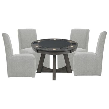 ELEMENTS Prince and Nero 5-Piece Game Table Set in Grey, , large
