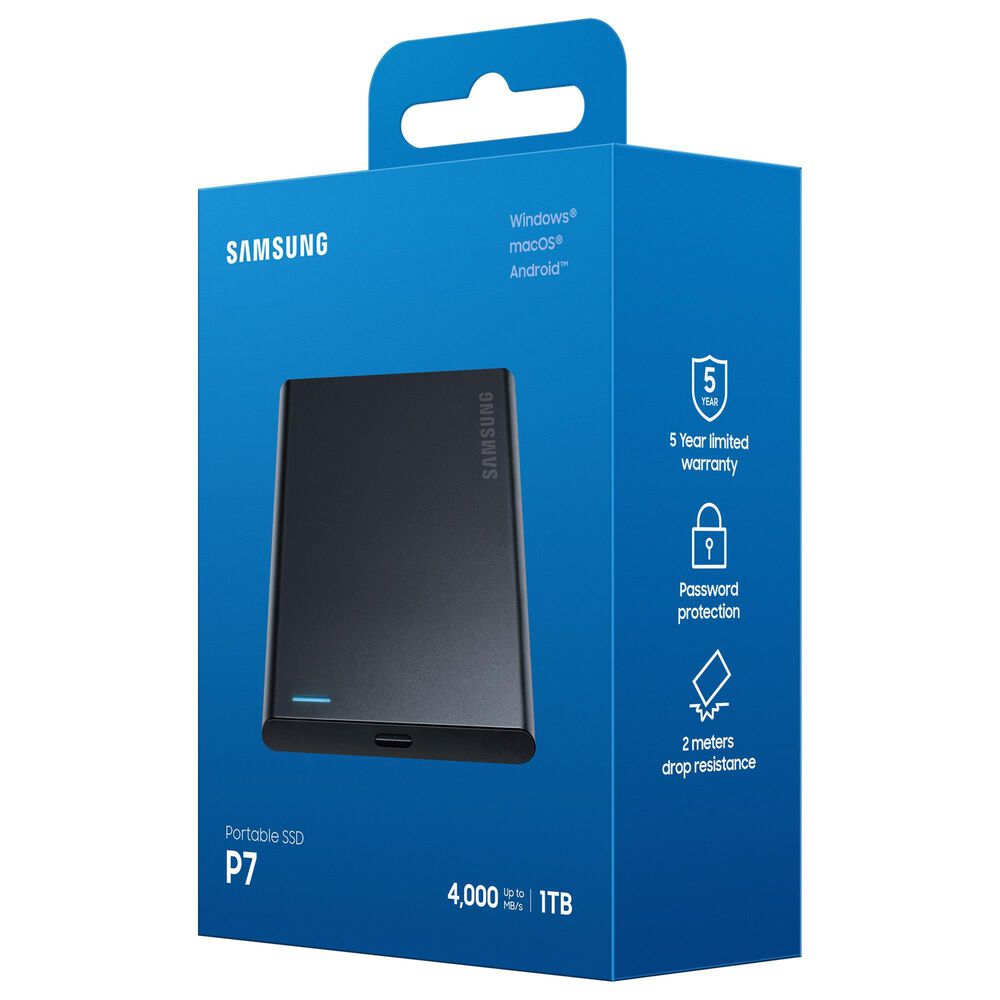 Samsung 1TB P7 Portable SSD in Black, , large