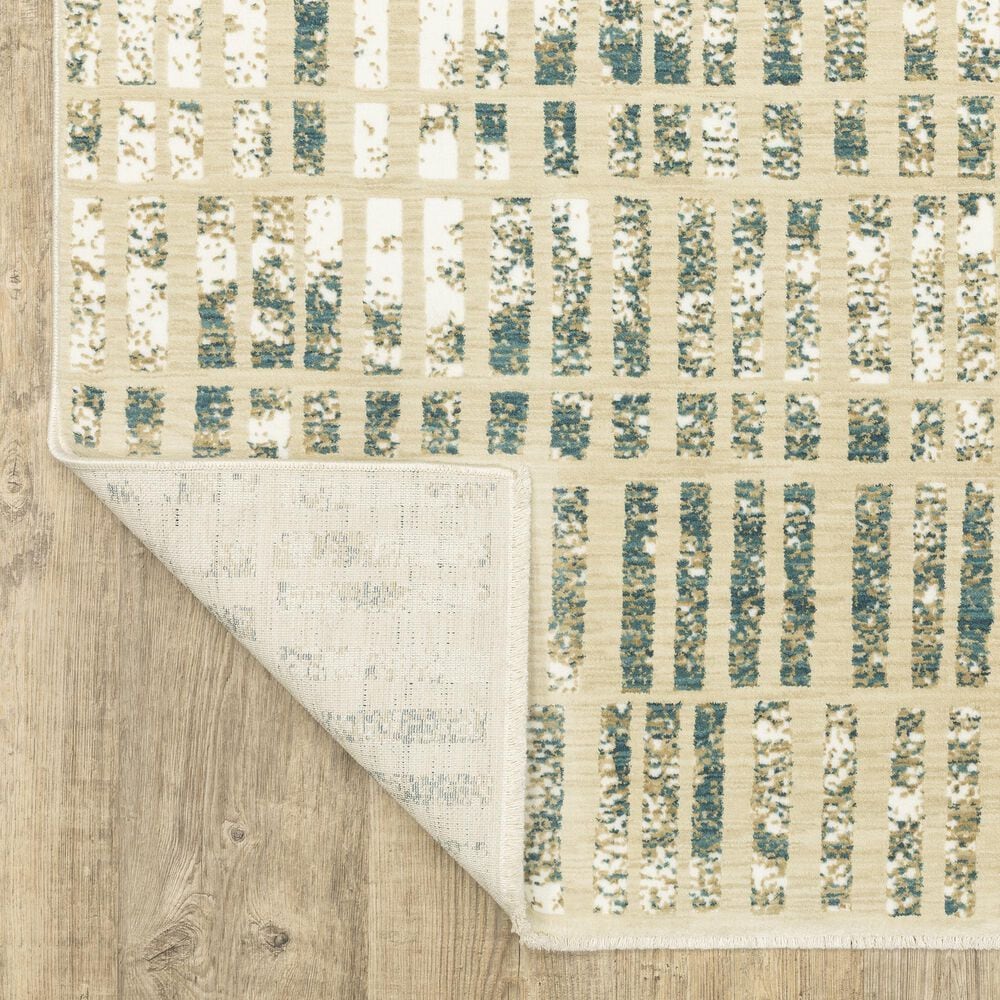 Oriental Weavers Reed RE12W 5&#39;3&quot; x 7&#39;6&quot; Ivory and Blue Area Rug, , large