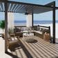 Hunter Searow 54" Outdoor Ceiling Fan with LED Lights in Matte Black, , large