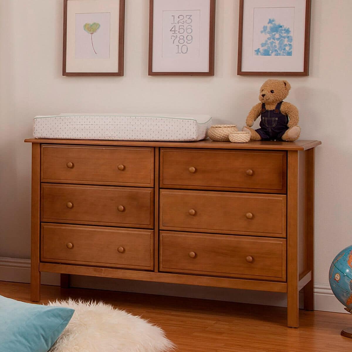 DaVinci Jayden 6 Drawer Dresser in Chestnut Nebraska Furniture Mart