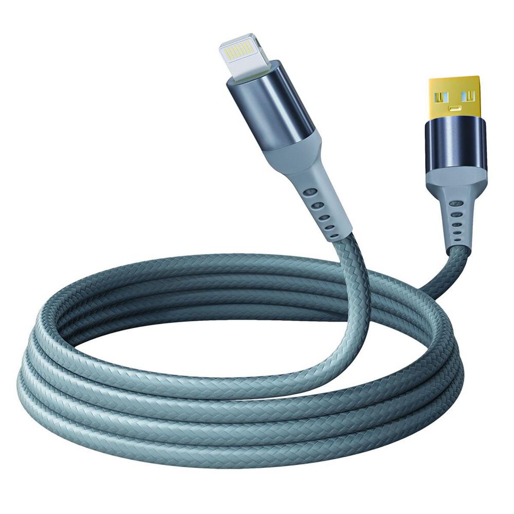 Pom Gear Pom Gear 10" Lightning USB Cable in Gun Metal, , large