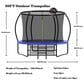 HOMLUX 10" Outdoor Trampoline with Basketball Hoop in Blue, , large
