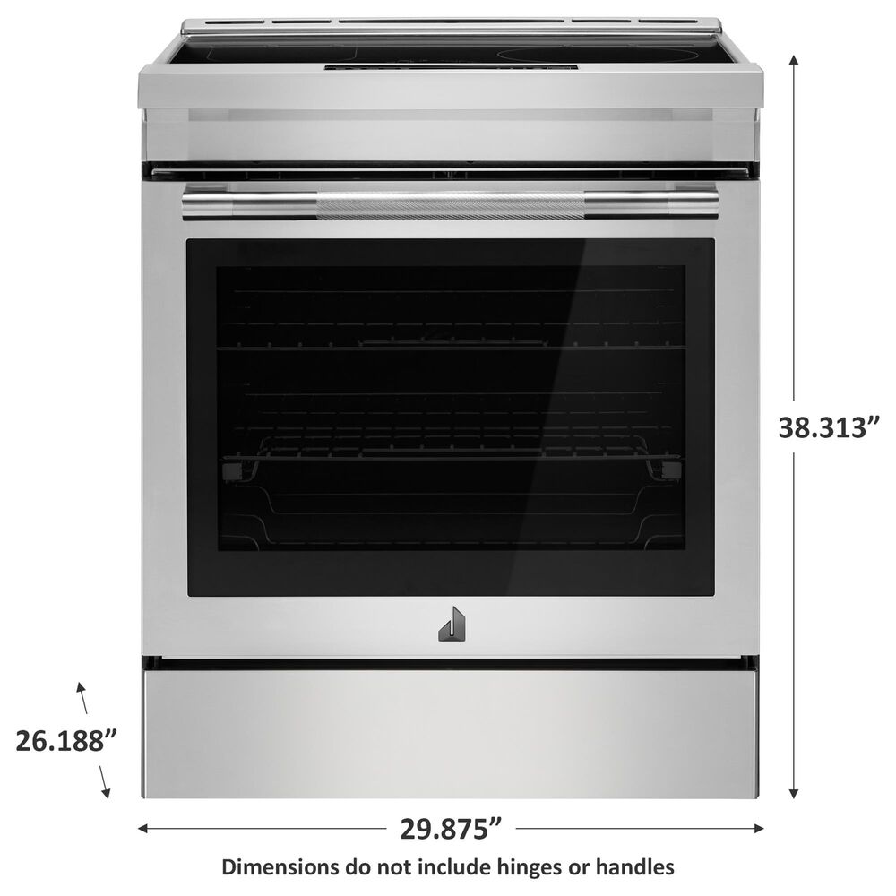JennAir 6.2 Cu. Ft. Slide-In Electric Induction Range in Stainless Steel and Black, , large