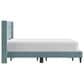 Richlands Furniture Demore King Platform Bed with Light Aqua Blue Upholstery in Black, , large