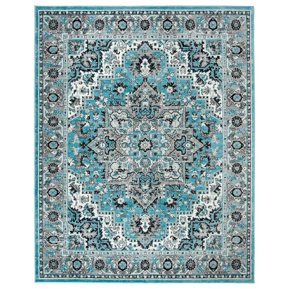 Safavieh Skyler SKY126M 11" x 16" Blue and Ivory Area Rug, , large