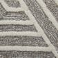 Feizy Lytton 5" x 8" Gray and Cream Area Rug, , large