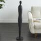Maple and Jade 43" Tall Slim Figure People Decorative Sculpture in Textured Black, , large