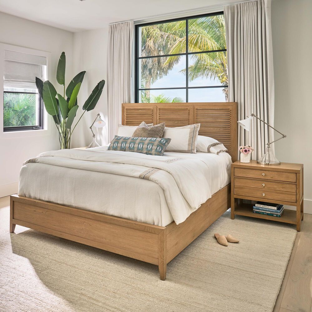 Universal Furniture Weekender 4-Piece King Panel Bedroom Set in Sand Dune and Natural, , large