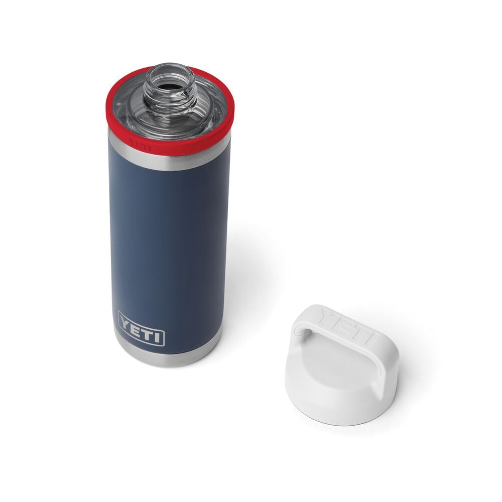 YETI Rambler 18 Oz Water Bottle with Chug Cap in Patriotic Navy/Rescue Red/White, , large