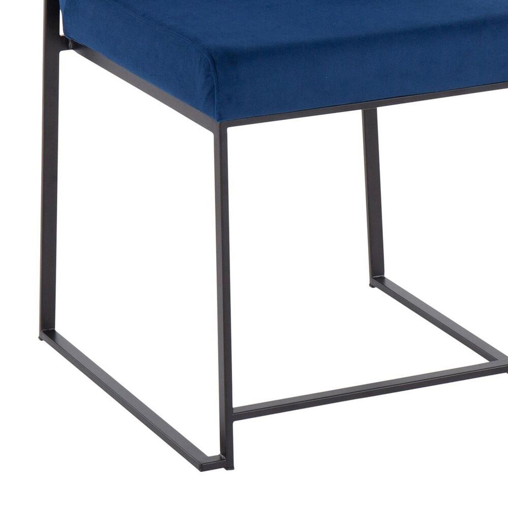Lumisource Fuji Side Chair with Blue Cushion in Black &#40;Set of 2&#41;, , large