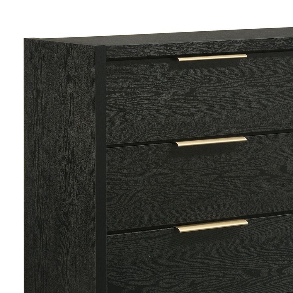 Mayberry Hill South Bend Contemporary Dresser and Mirror in Black, , large