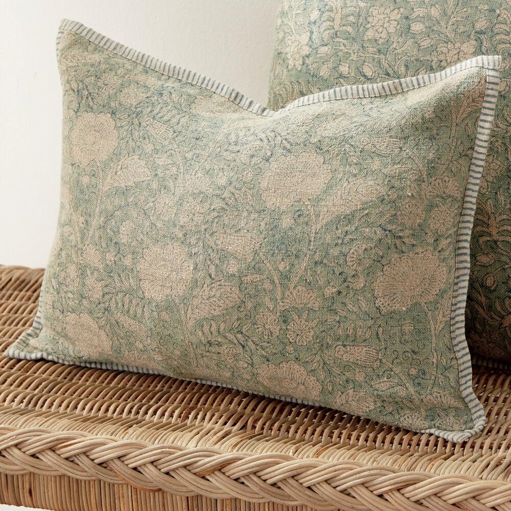 Napa Home and Garden Pascaline 14&quot; x 20&quot; Lumbar Throw Pillow in Blue, , large