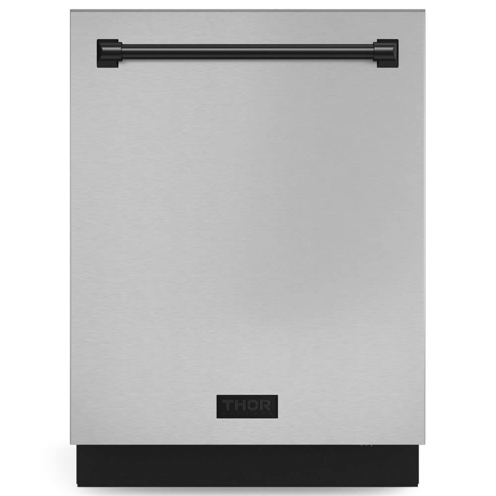 THOR KITCHEN Gordon Ramsay 24" Built-In Dishwasher with Black Handle Kit in Stainless Steel, , large