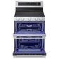 LG 7.3 Cu. Ft. Smart Electric Double Oven Freestanding Range in Stainless Steel, , large