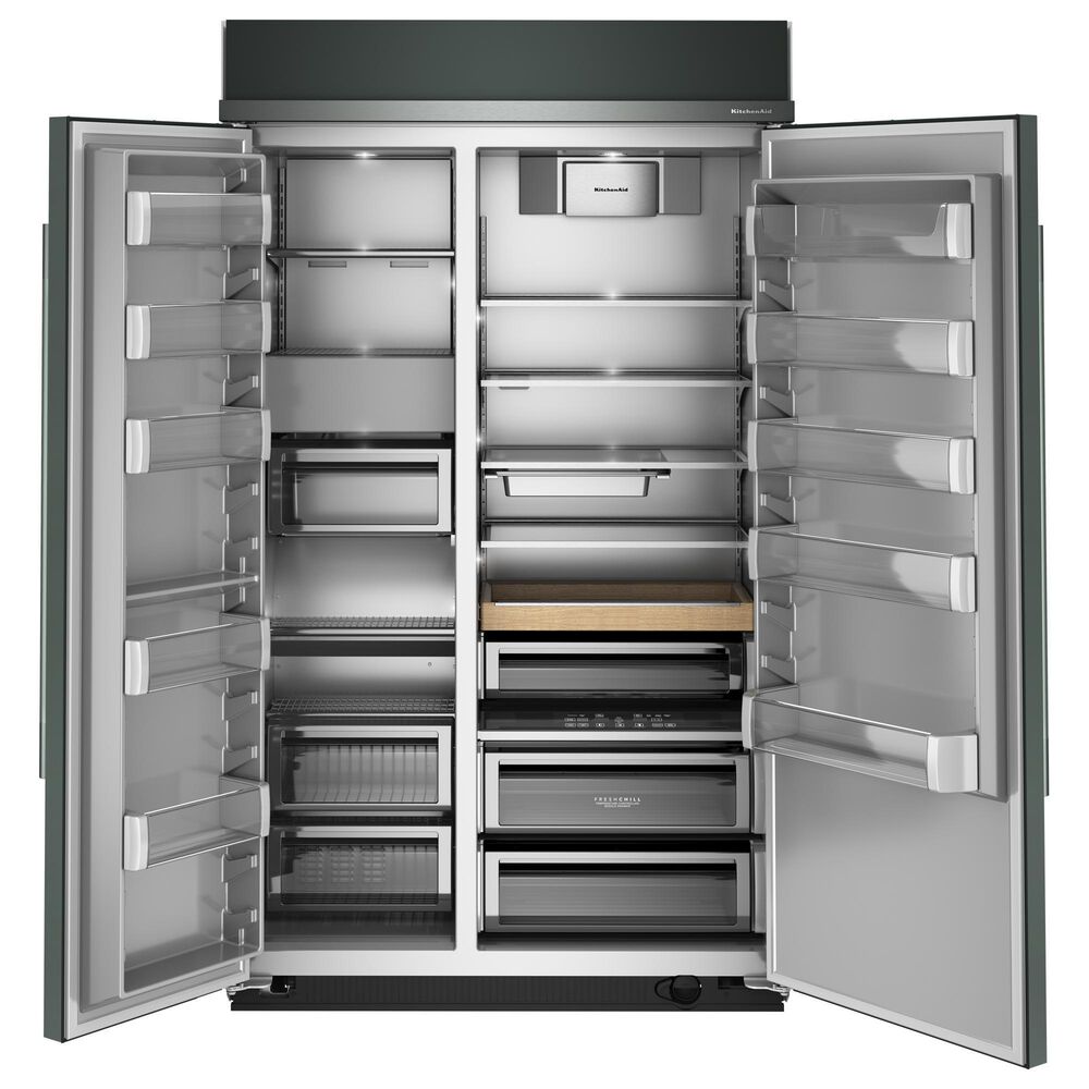 KitchenAid 30 Cu. Ft. Built-In Side-by-Side Refrigerator with Platinum Interior in Juniper, , large