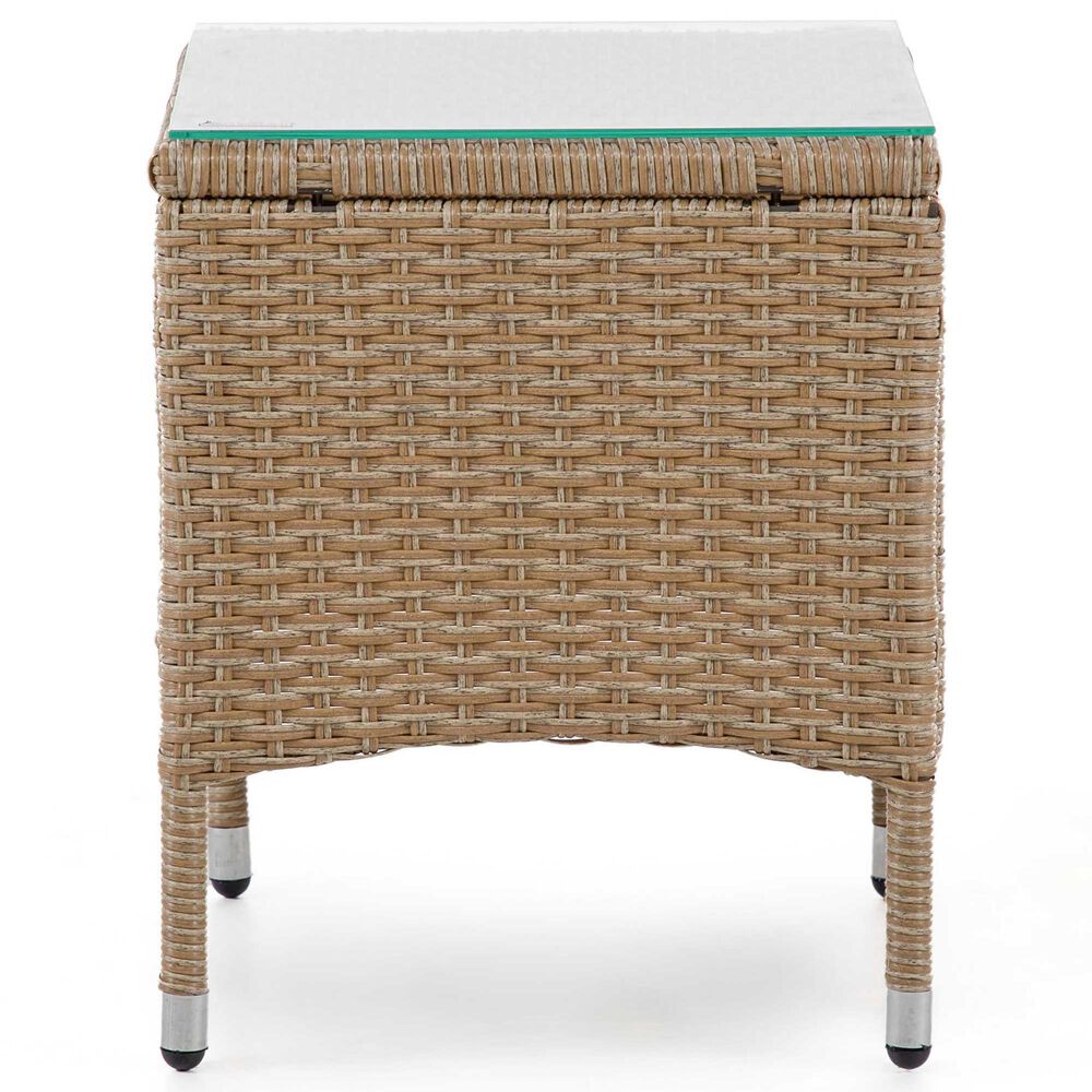 Furniture of America Nair 16&quot; Square Patio End Table in Natural, , large