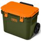 YETI Roadie 32 Wheeled Cooler in Olive and King Crab Orange, , large