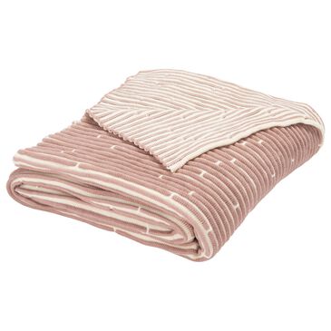 Safavieh Coraline 50" x 60" Throw in Pink and Beige, , large