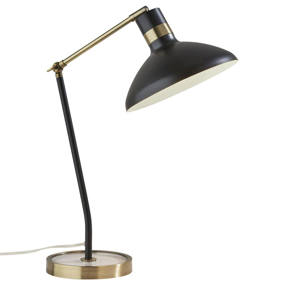 Adesso Bryson Desk Lamp in Black and Antique Brass, , large