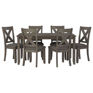 Ashley Caitbrook 7-Piece Dining Set in Antique Gray Wash, , large