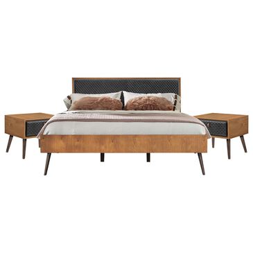 Blue River Coco 3-Piece Queen Platform Bed Set in Balsamico, , large