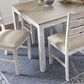 Signature Design by Ashley Skempton 7-Piece Dining Set in White and Light Brown, , large