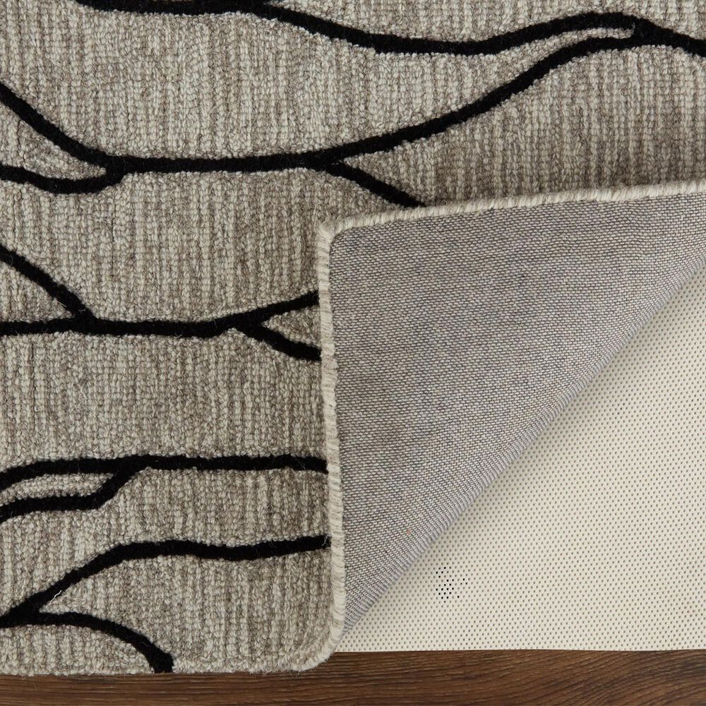 Feizy Enzo 8734F 8&#39; x 11&#39; Black and Taupe Area Rug, , large