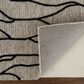 Feizy Enzo 8734F 8" x 11" Black and Taupe Area Rug, , large