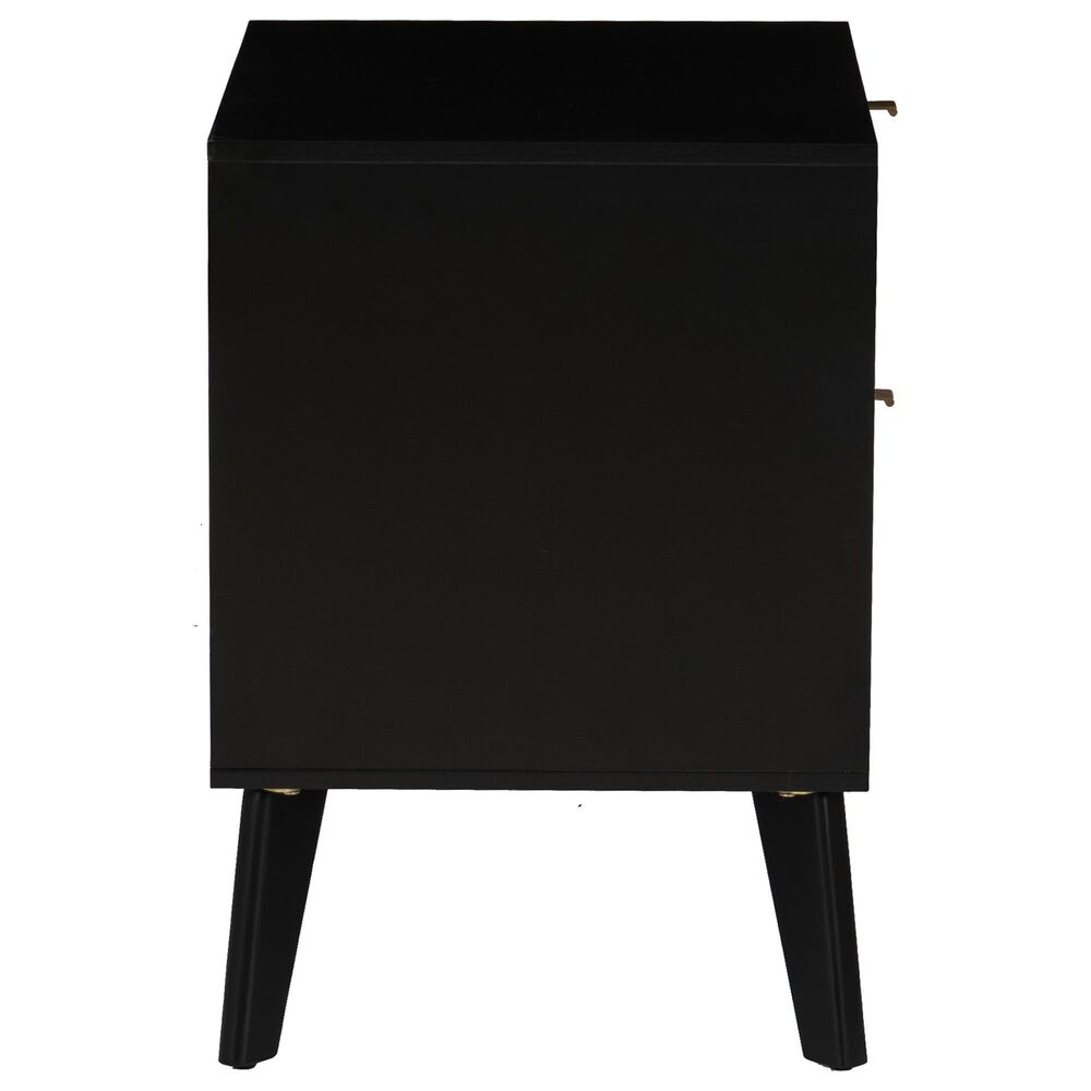 Linon Home Decor Collett 2-Drawer Nightstand in Black, , large