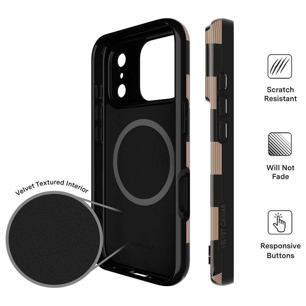 Velvet Caviar MagSafe Case For Apple iPhone 17 Pro in Mocha Vibe Checkered, , large