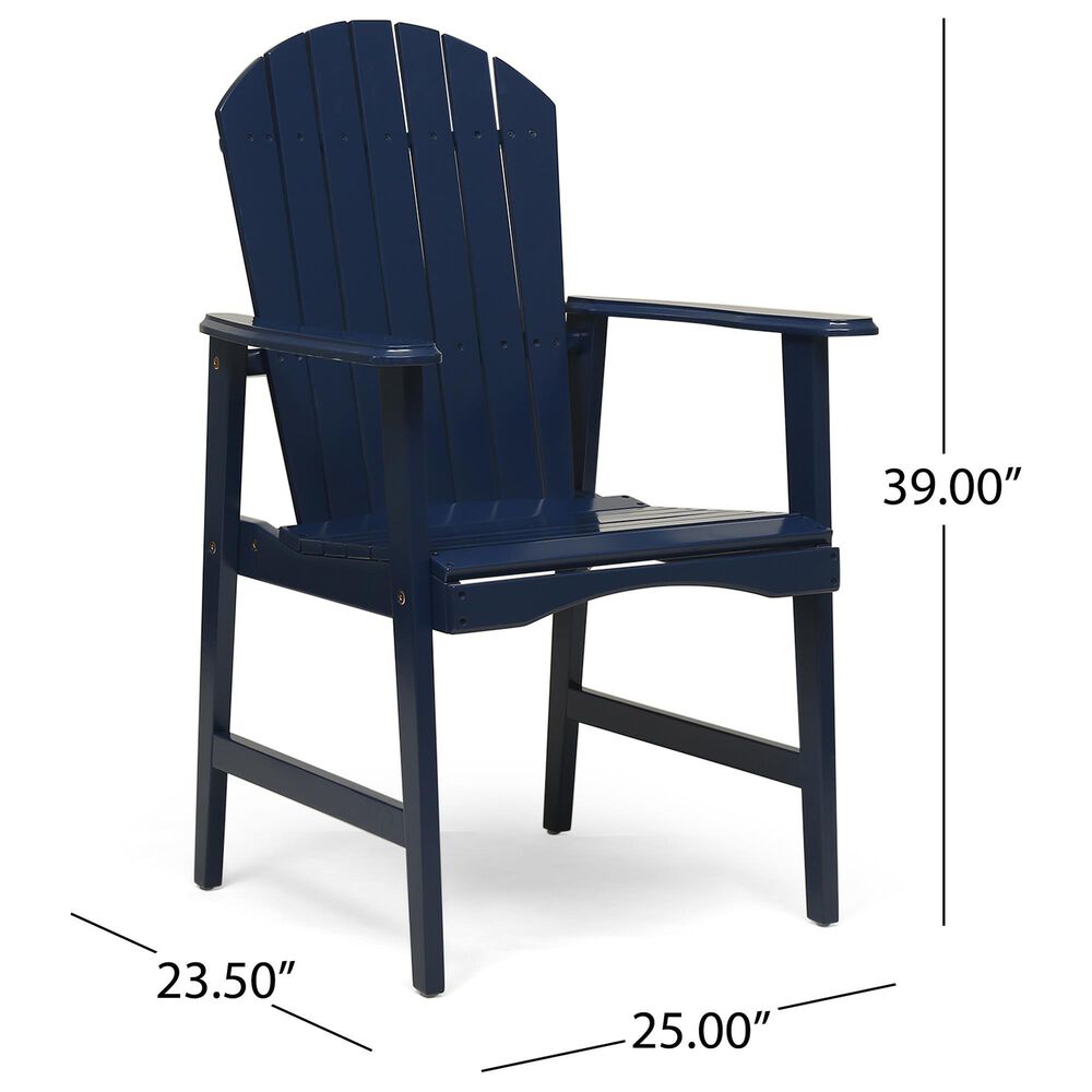 Hearth and Haven Outdoor Adirondack Dining Chair in Blue Navy (Set of 2), , large