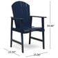 Hearth and Haven Outdoor Adirondack Dining Chair in Blue Navy (Set of 2), , large