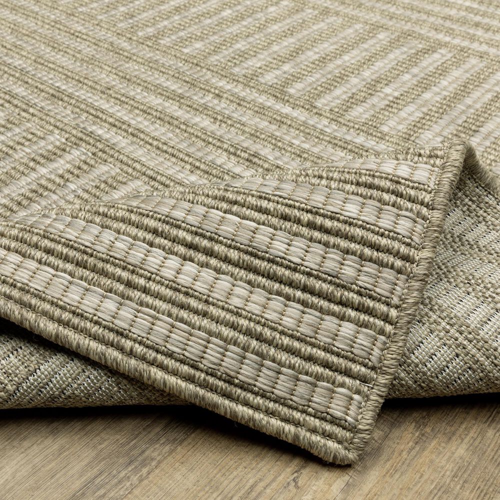 Oriental Weavers Tortuga TR02A 1&#39;10&quot; x 7&#39;6&quot; Beige and Black Runner, , large