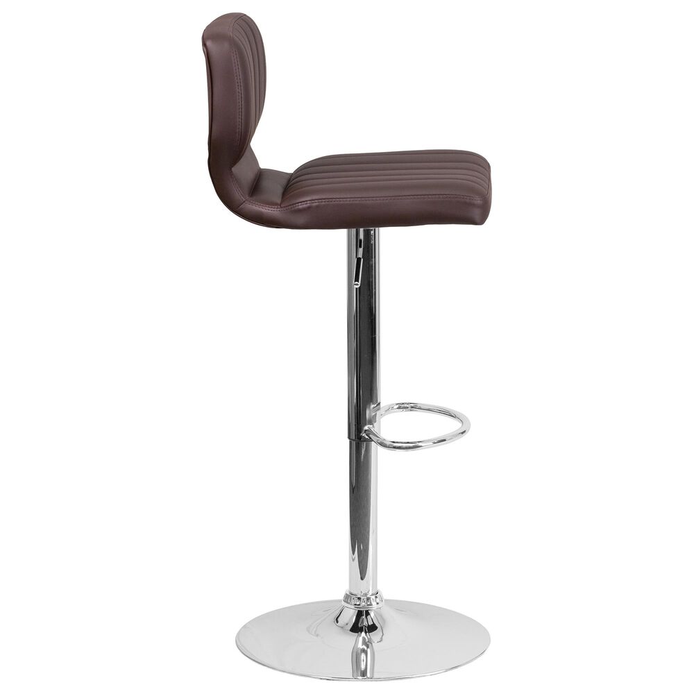 Flash Furniture Adjustable Barstool in Brown, , large