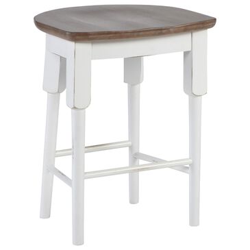 Tiddal Home Shutters 26" Counter Stool in Light Oak and Distressed White, , large