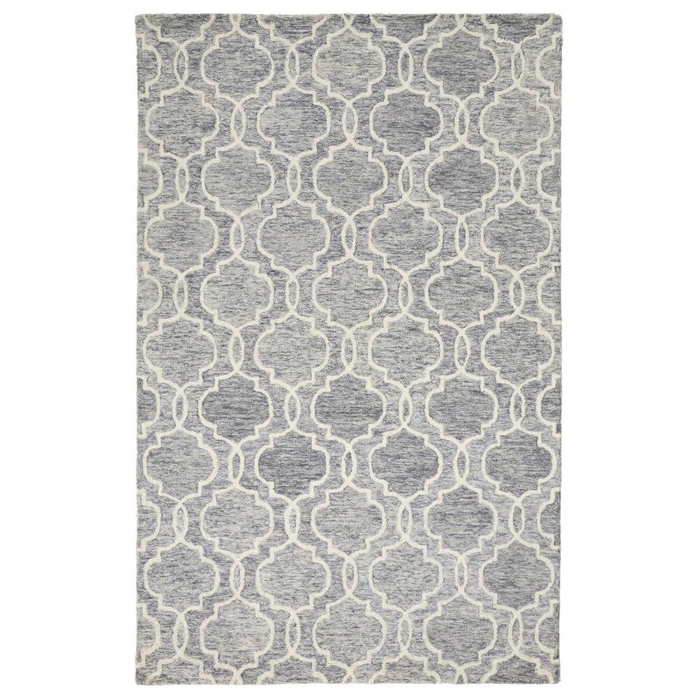 Feizy Belfort Gray and Ivory 10" x 14" Area Rug, , large
