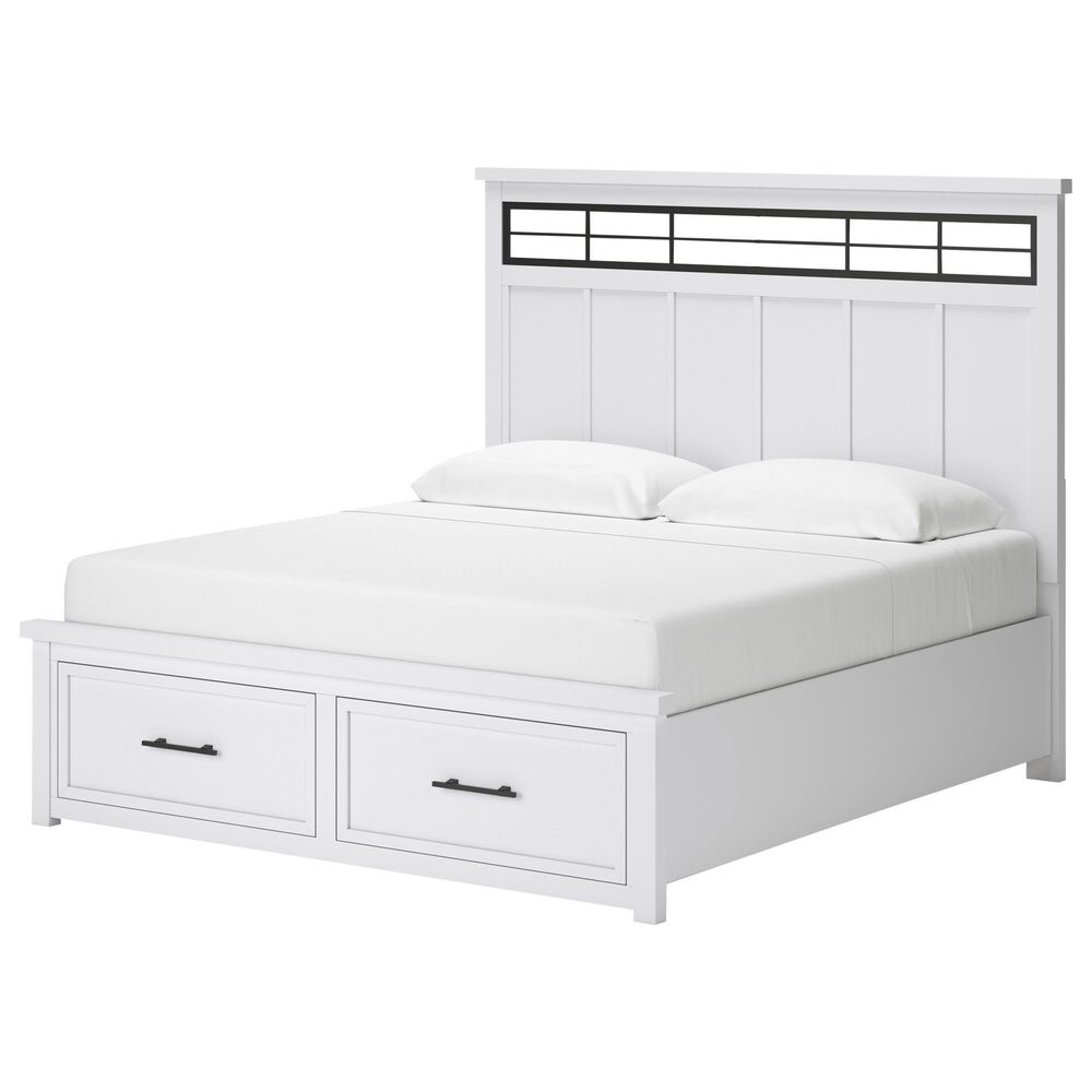 Ashley 3-Piece King Bedroom Set in White and Natural, , large