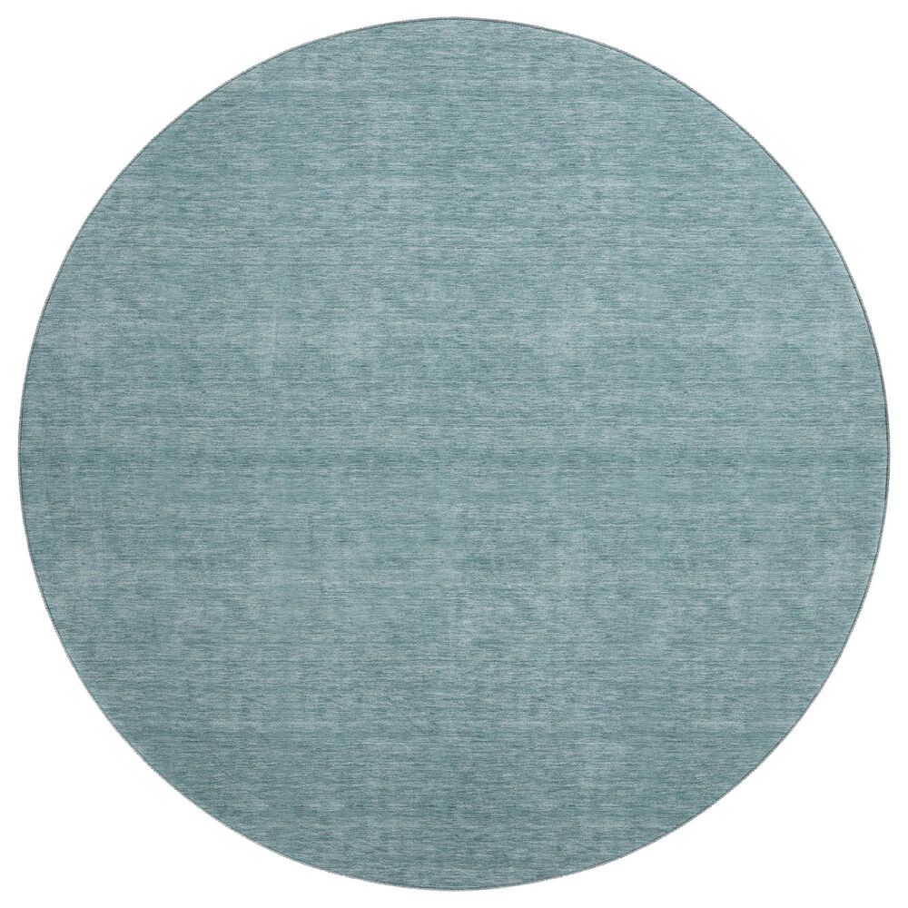 Dalyn Rug Company Soft Essentials Solid Teal 8" Round Area Rug, , large