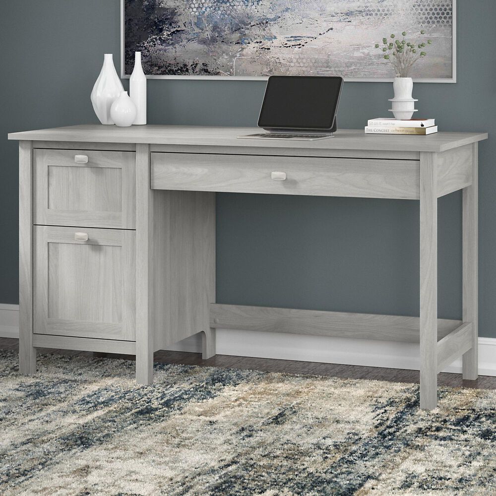 Bush Broadview 54" Computer Desk in Modern Gray Nebraska Furniture Mart