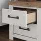 Ashley Savonport King Storage Bed with 2 Nightstands in White and Brown, , large