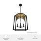Hunter Dukestown 15" 4-Light Lantern Pendant in Natural Iron and Gold Leaf, , large