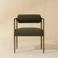 Club Collection By Sunpan Ajani Arm Chair with Copenhagen Olive Cushion in Antique Brass, , large