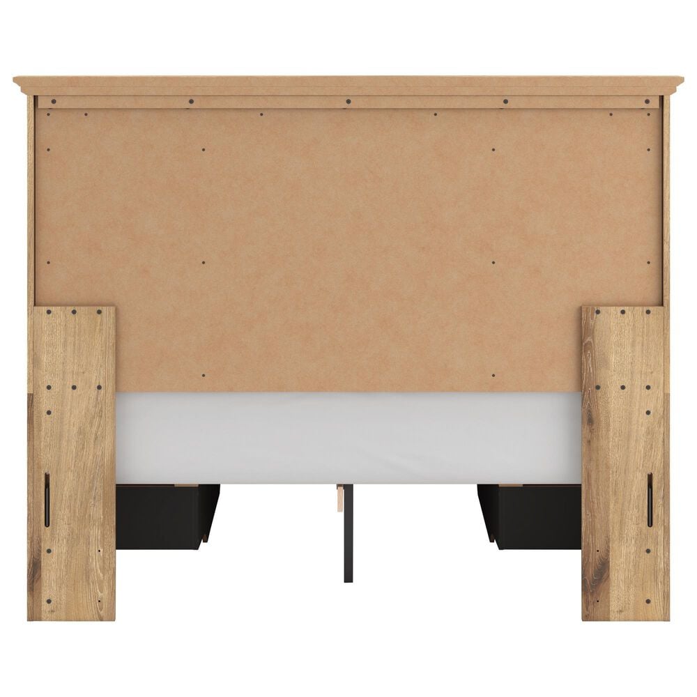 Ashley Makidern 4-Piece Queen Storage Bedroom Set with Four Drawers in Natural Brown, , large