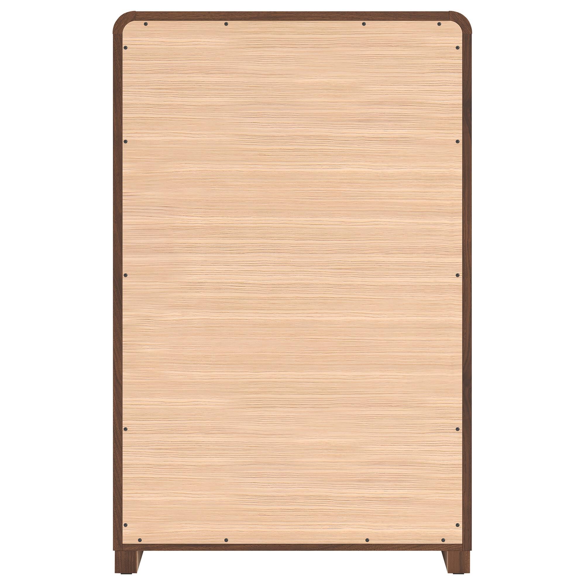 Ashley Fortlorn 5-Drawer Chest in Walnut Brown